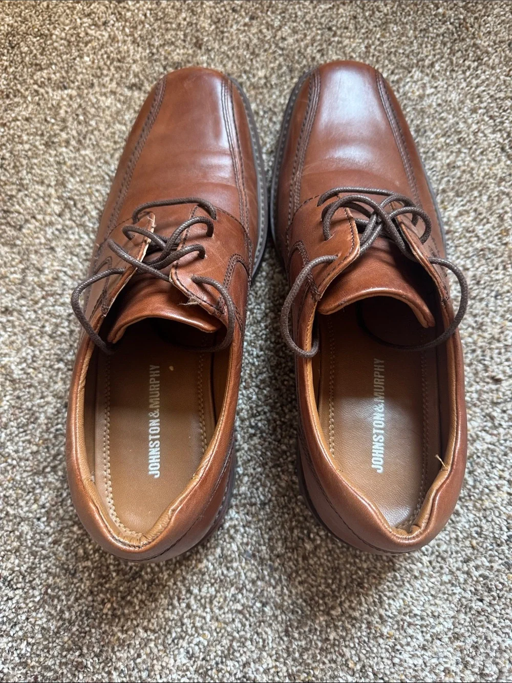 Men's Brown Leather Lace-Up Dress Shoes